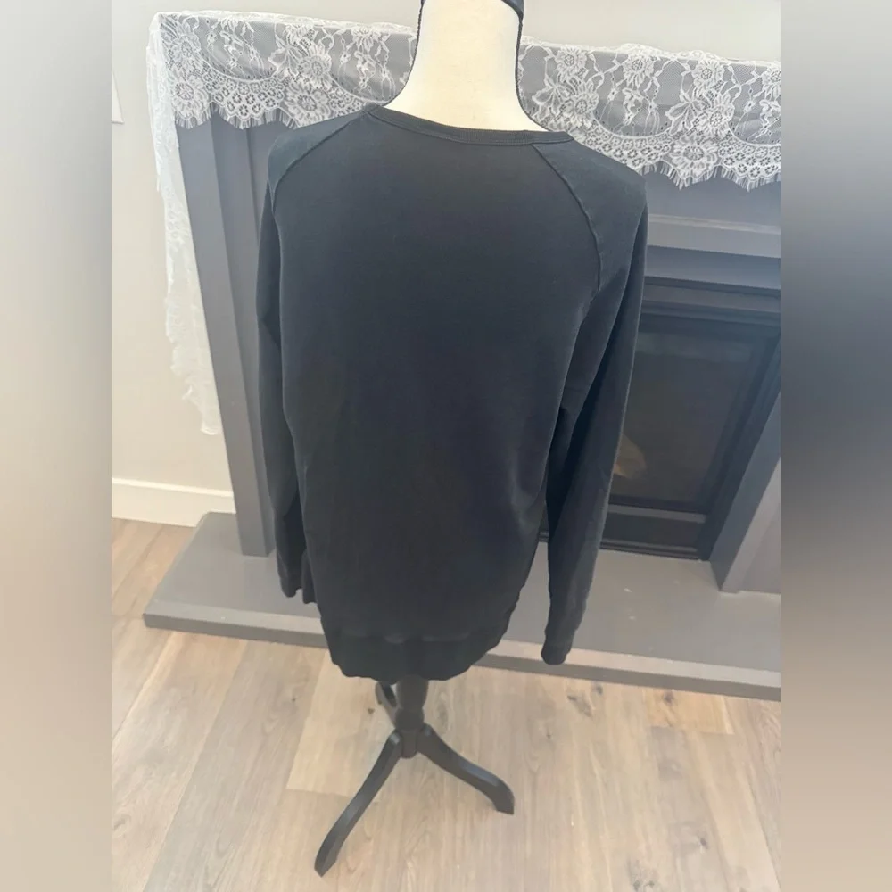 RAGS Youth Black Long Sleeve Sweatshirt | Crest Logo | Size L